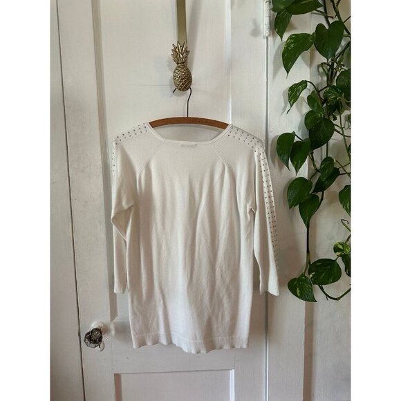 Calvin Klein women’s size medium white sweat sweater - Picture 9 of 10